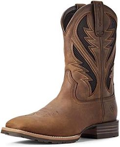 ARIAT Men's Hybrid Venttek Western Boot, Distressed Tan, 12