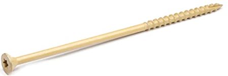 Deck Screws, Exterior Wood Screws #10 x 5 Inch 50 Pcs, Carbon Steel Star Drive and Coarse Threads, Anti-Corrosion, Tan Coated Screws for Decks, Fences and Other Outdoor Use | by IMSCREWS