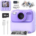 Mgaolo Kids Camera Instant Print Photo,Children Digital Camera Toys Gift with HD Video for Girls Boys 3-12 Age,Chritmas Birthday Festival Present for 3 4 5 6 7 8 9 Year Old Child (Purple)