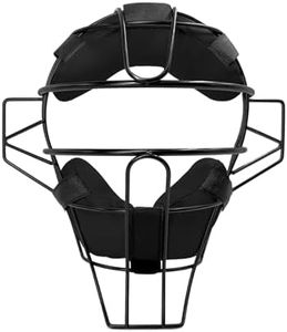 HolyElks Baseball & Softball Catcher Face Mask for Maximum Protection, Traditional Style Steel Head Guard w/High Impact Absorption Foam Pad,for Adults & Kids (Black-Smooth)