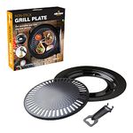 Milestone Camping 63959 Non-Stick Grill Plate/Includes Drip Pan and Bottle Opener Handle/Suitable for Electric and Gas Stoves/Ideal for BBQs, Picnics, Parties