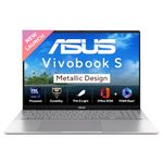 ASUS Vivobook S16, Intel Core Ultra 7 255H, Metallic Design Laptop(Intel iGPU/16GB RAM/512GB SSD/FHD+/16"/144Hz/Windows 11/M365 Basic (1Year)*/Office Home 2024/Cool Silver/1.7 Kg) S3607CA-RP090WS