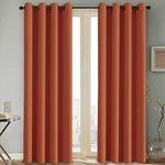 H.VERSAILTEX Blackout Curtains 2 Panels for Bedroom Light Blocking Room Darkening Curtain Drapes for Living Room, Thermal Insulated Grommet Top, Each 52 by 84 Inch, Burnt Orange, Sold Pair