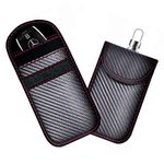 Faraday Bag for Key Fob - 2 Pcs Faraday Cage Protector - Car Key Signal Blocker Pouch - Keyless Fob Protector Car RFID Blocking Anti Theft Remote Entry Smart Fobs Protection-Medium Size (3.6"x5.4")