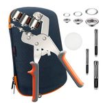 HAPDEN Heavy Duty Grommet Kit with Bag and 200 pcs 10mm Grommets, Complete Eyelet & Grommet Tool Kit for DIY Tarp Ring Repair and Installation