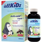 allKiDz Anti-cold Liquid for Kids Children Herbal Immunity Health Supplement, Organic Black Elderberry Sambucus, Cold and Flu, Anti-viral, 100 Milliliter