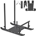 Kipika Weight Sled, Push-Pull Fitness Sled, Fitness Strength Training Sled, Speed Training Sled for Athletic Exercise, Speed Improvement, Suitable for 1” & 2“ Weight Plate