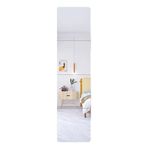 JEOYOO Wall Mirror Full Length, Cheap Mirror Acrylic, shatterproof Mirror Gym Mirrors for Home Gym, 12"X12", 4 Pcs, Workout glassless Mylar Mirrors for Bedroom, Over Door Mirror, Kids Mirror