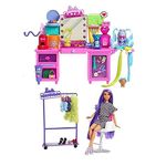 Barbie Extra Doll & Vanity Playset with Exclusive Doll, Pet Puppy, 45+ Pieces Including Clothes & Accessories, Toy Gift for Kids 3Y+, GYJ70