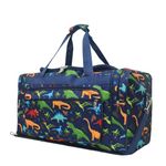 NGIL Canvas 23" inch Duffle Bag, Dino World-Navy, Casual