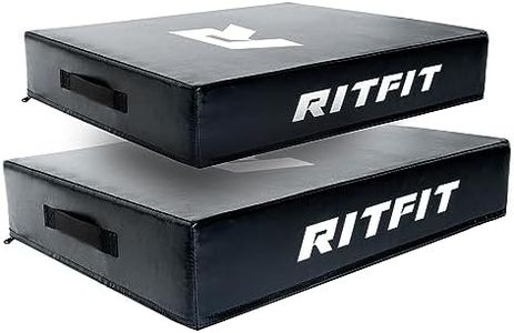 RitFit Deadlift Drop Pad, Crash Pad with Easy Carry Handles, 6in Crash Mat, Black Silencer Deadlift Platform for Gym Flooring Protection (Pair)