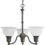 Progress Lighting P4280-20 3 Light Reversible Chandelier, Antique Bronze