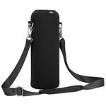 KEMIMOTO Water Bottle Carrier Holder Bag, Portable Bottle Sling Bag with Adjustable Shoulder Strap for Men Women Kids Hiking and Other Outdoor Activities(750ML)