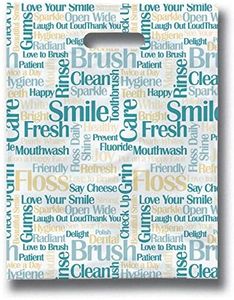 Tooth Talk Dental Giveaway Bags, 8" x 10", 100 Pack