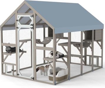 Extra Large Catio, Walk-in Outdoor Cat Enclosure for Multiple Cats