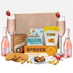 Christmas Gifts for Women | Prosecco Gifts for Women | Chocolate Truffles Milk White Dark| Pink Rose Prosecco Gift Set | Fudge Xmas Chocolate Hamper | Christmas Hamper Gifts for Women Couples Presents