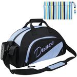 kilofly Girl's Ballet Dance Sports Gym Duffel Bag Travel Carry On + Handy Pouch