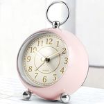 Tisaika Silent Alarm Clock Non Ticking Bedside Clocks Battery Operated Table Clocks for Bedroom Easy to Read Set Night Light Function Simple Stylish Little Clock for Home Office