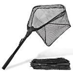 Fishing Landing Net Foldable Fish Net Collapsible Telescopic Pole Lightweight Portable Frame Catch For Steelhead Salmon Fly Catfish Bass Trout Fishing