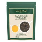 VAHDAM, First Flush Darjeeling Tea (50 Cups, 100g/3.53oz) | Loose Leaf Black Tea - Flowery, Aromatic & Delicious | Picked, Packed & Shipped Direct From India | Champagne Of Teas | Mellow & Fragrant