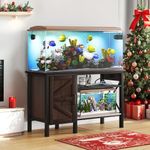 YITAHOME Heavy Duty Metal Aquarium Stand with Power Outlets, 55-75 Gallon Fish Tank Stand with Cabinet Accessories Storage Suitable for Fish Tank, Turtle Tank, 880LBS Capacity, Brown