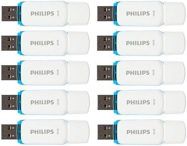 Philips Snow Edition 2.0 - Unidad Flash USB de 10 x 16 GB para PC, portátil, Ordenador de Almacenamiento de Datos, Velocidad de Lectura de hasta 21 MB/s