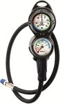 Cressi 2 Depth and Pressure Gauge Diving Console - Black