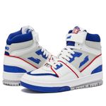 Avia 880 Men’s Basketball Shoes, High Top Retro Sneakers for Indoor or Outdoor, Street or Court, Sizes 7 to 15, White/Medium Blue, 8.5 Women/7 Men