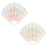 Care Bare Stare Holographic Mermaid Shell Nipztix Pasties Nipple Covers