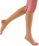 JOBST Relief Knee High Graduated Compression Socks 30-40mmHg - Comfortable Unisex Design - Open Toe, Beige, X-Large