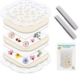 Windspeed Microwave Flower Press 2 Layers, Flower Pressing Kit for Adults Plant and Flower Press Kit for Kids DIY Arts, Resin Crafts, Scrapbooking, Nail Craft(7.9×7.9 in)