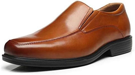 La Milano Men's Oxfords Classic Modern Round Captoe Shoes, W-2-cognac, 7 X-Wide