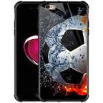 CARLOCA Compatible with iPhone 6S Case,iPhone 6 Cases for Girls Women Boys,Sizzling Soccer Case Mate Pattern Design Shockproof Anti-Scratch Case for iPhone 6/6S 4.7-inch