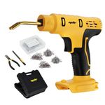 Plastic Welder, Mellif Cordless Hot Stapler Gun Compatible with Dewalt 20V Max Battery(Battery NOT Included), Fast Heating Welding Machine w/ 4 Types 400pcs Hot Staples for Bumper/Kayak/Plastic Repair