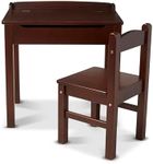 Melissa & Doug Wooden Lift-Top Desk & Chair - Espresso - Children's Furniture, Toddler Desk And Chair Set, Activity Desk For Toddlers And Kids Ages 3+