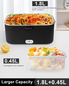AUTOPkio Electric Lunch Box 1.8L – Portable Food Warmer, Black