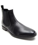 Thomas Crick Genuine Leather Chelsea Boots for Men | Lightweight, Comfortable, Stylish Slip-On Boots for Formal & Casual Wear Black