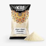 A Kilo of Spices | Agar Agar Powder 500g | Premium Quality Gelatin Substitute | Vegetarian Jelly Powder | Faluda Powder, Food Thickener | Gelatin Powder for Cooking