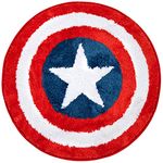 Jay Franco Marvel Avengers Shields Tufted Rug Tufted Polyester Bath Rug, Kids Bath (Official Marvel Product)