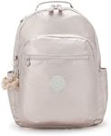 Kipling Women's Seoul 15" Laptop Backpack, Durable, Roomy with Padded Shoulder Straps, School Bag, Metallic Glow, Large