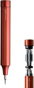 HOTO Precision Screwdriver Sets, 24-in-1 Manual Screwdriver, 24 pcs Tough S2 Steel Bits, Manual Pen Shape (Red)