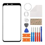 Duotipa Front Glass Screen Replacement Compatible with Google Pixel 4 XL 6.3 inch，Front Outer Lens Glass Screen for Google Pixel 4 XL G020P G020 with Tools