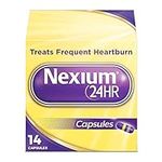 Nexium 24HR Delayed Release Heartburn Relief Capsules, Esomeprazole Magnesium Acid Reducer (20mg, 14 Count)