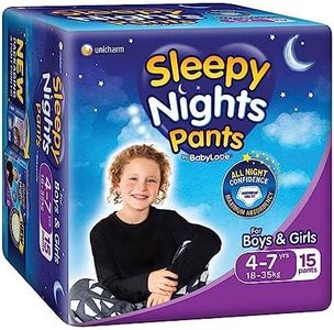 Babylove Sleepy Overnight Nights Pant 15-Pieces Pack, Size 4-7 Years