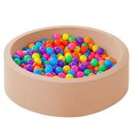 YAVAYI Beige Ball Pits for Toddlers, Kids Play Tent Ball Pool, Indoor & Outdoor Round Kids Memory Foam Ball Pit, Soft Baby Playpen, Gift & Toys for Children Babies Toddlers