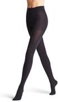 FALKE Women's Family Tights, Breathable, Durable, Sustainable Cotton, Lightweight Stockings, Skin-Friendly, Blue (Dark Navy 6379), L, 1 Pair