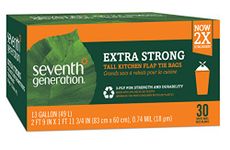 Seventh Generation Tall Kitchen Trash Bags, 13 gal, 30 Bags