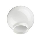 LUMIS Glass Globe Lampshades, Clip-on, Replacements for Ceiling/Wall/Floor Lights, White, 14cm Dia. (5½”), Neck: 5.5cm (2⅛")