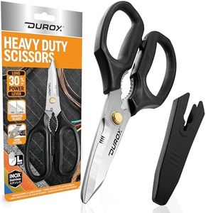 DUROX - Heavy Duty Scissors, Multipurpose Utility Scissors. Built to Cut Leather, Cardboard, Carpet, Plastic and Rope. All Purpose Heavy Duty Kitchen Scissors to Cut Poultry, Chicken and Fish Bones