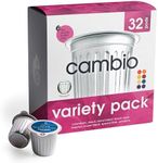 Cambio Roasters® K Cup Coffee Pods Variety Pack Coffee Kcups for Keurig Variety With Decaf Recyclable 34% More Flavor, Light, Medium, Dark Roast, 32 Count 100% Arabica Beans